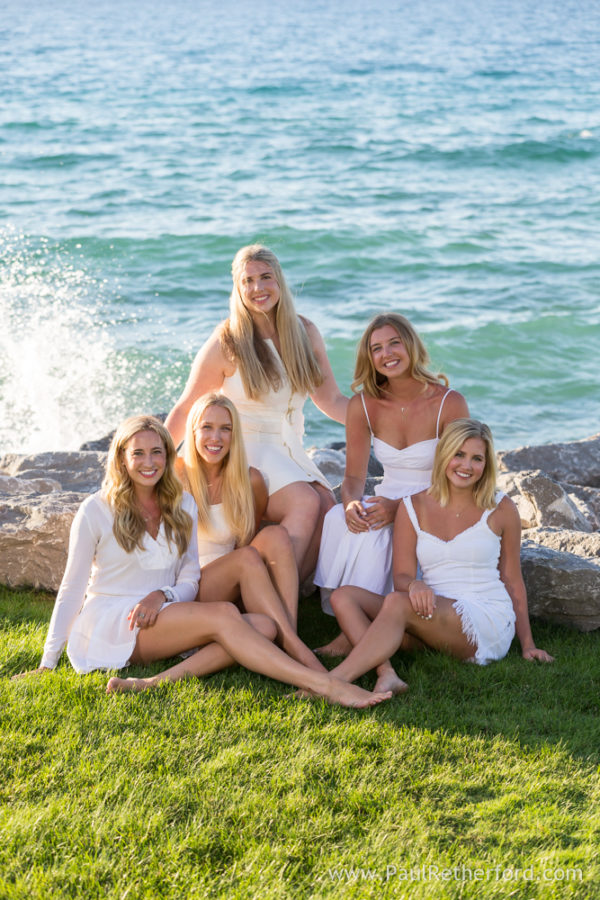 College graduation photo shoot Bay Harbor Northern Michigan Georgetown Grads