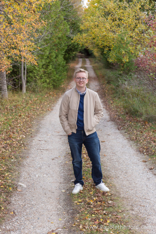 Senior high school senior photo session Beaver Island Michigan
