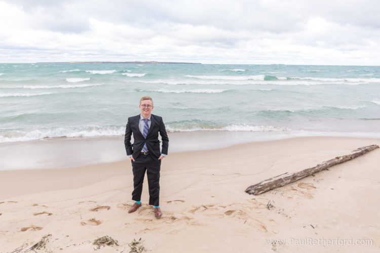 Senior high school senior photo session Beaver Island Michigan