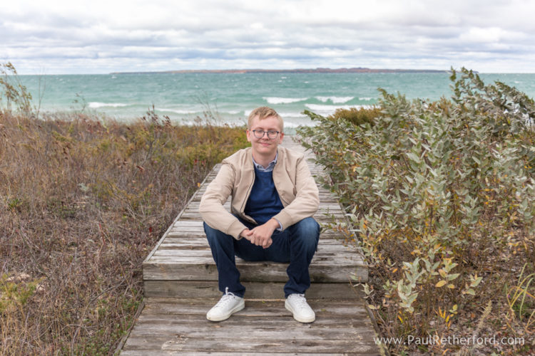 Senior high school senior photo session Beaver Island Michigan