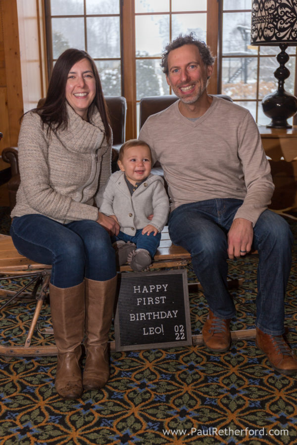 Winter family photo session Boyne Mountain Resort Northern Michigan