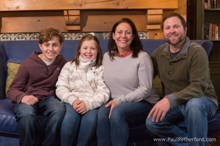 Winter family photo session Boyne Mountain Resort Northern Michigan