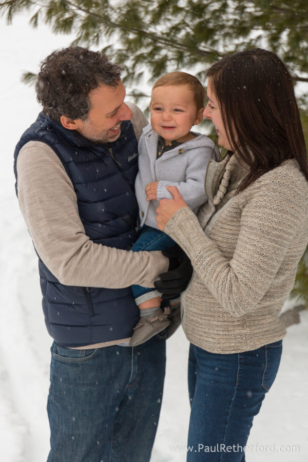Winter family photo session Boyne Mountain Resort Northern Michigan