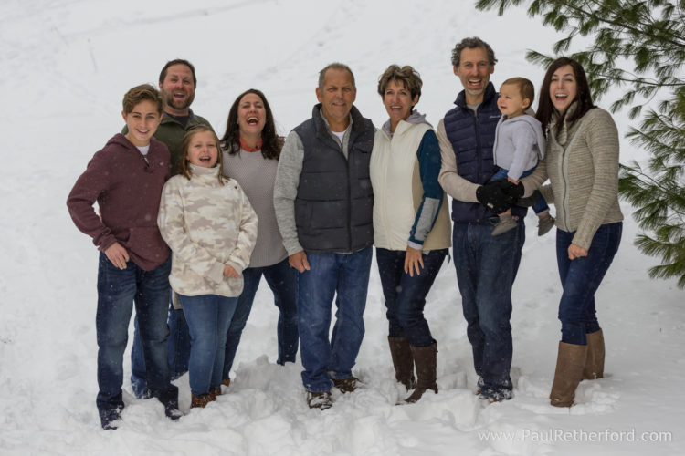 Winter family photo session Boyne Mountain Resort Northern Michigan
