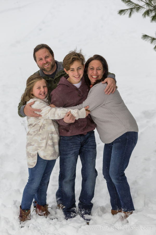 Winter family photo session Boyne Mountain Resort Northern Michigan