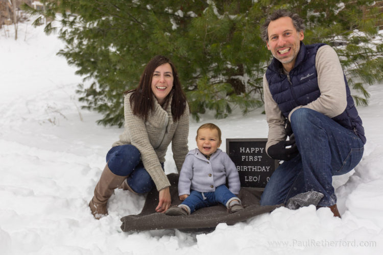 Winter family photo session Boyne Mountain Resort Northern Michigan