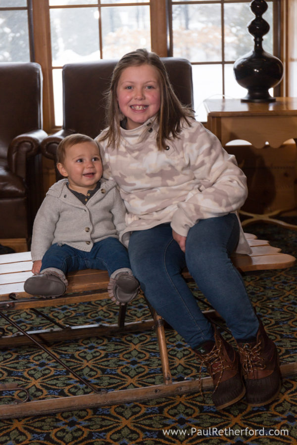 Winter family photo session Boyne Mountain Resort Northern Michigan