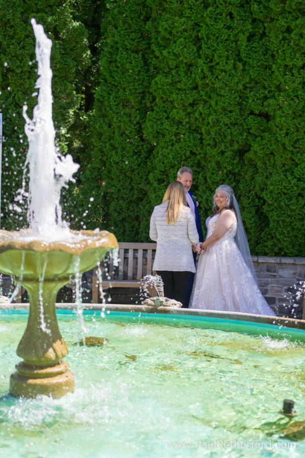 Grand Hotel Mackinac Island tea garden fountain lawn Wedding Photography