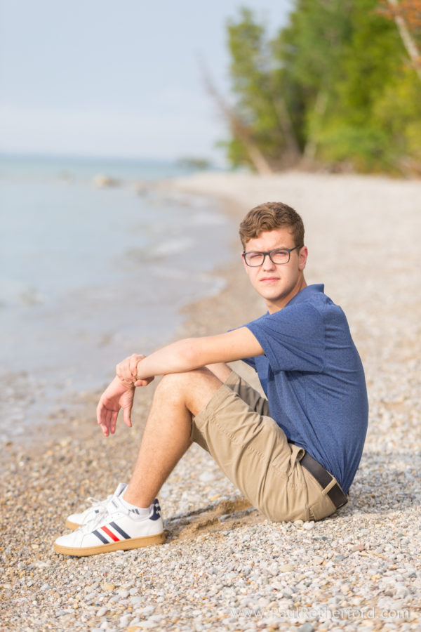 Senior High School Photography Lake Michigan Petoskey Photographer