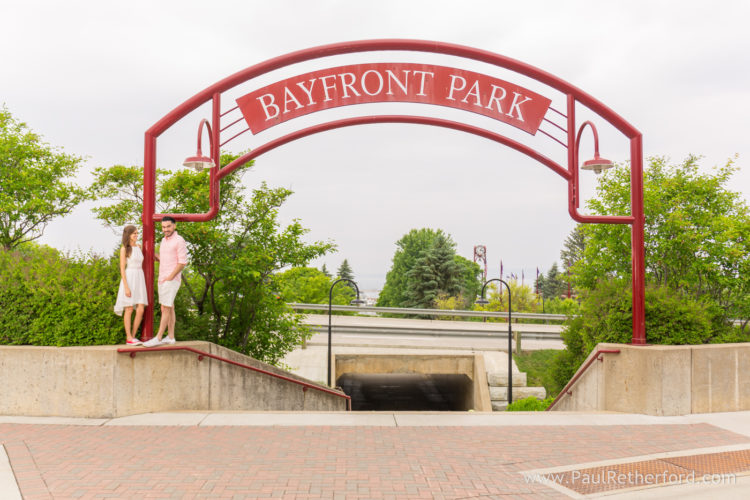 Downtown Petoskey Engagement Photography Lake Michigan