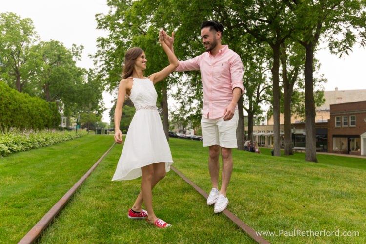 Downtown Petoskey Engagement Photography Lake Michigan