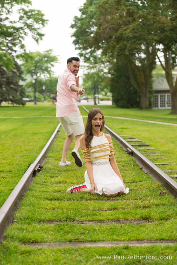 Downtown Petoskey Engagement Photography Lake Michigan