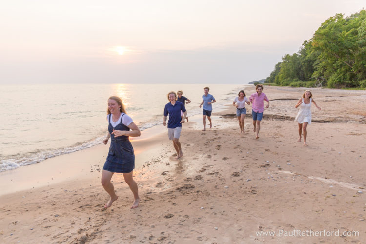 Harbor Springs Lake Michigan beach rental home family photography