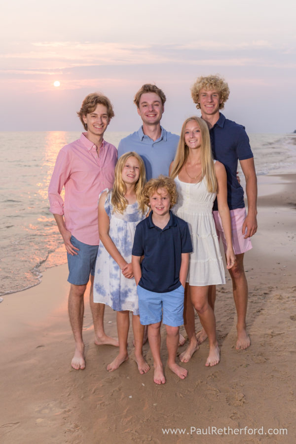 Harbor Springs Lake Michigan beach rental home family photography