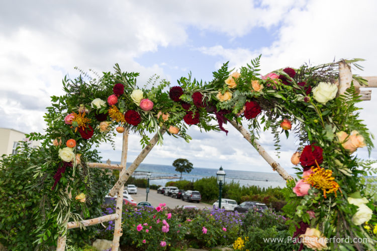 Stafford's Perry Hotel Wedding Rose Garden Room Outdoor Photography