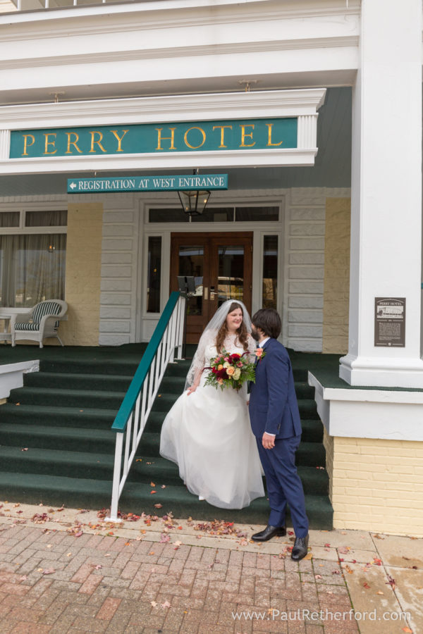 Stafford's Perry Hotel Wedding Rose Garden Room Outdoor Photography
