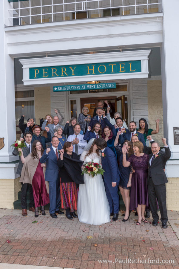 Stafford's Perry Hotel Wedding Rose Garden Room Outdoor Photography