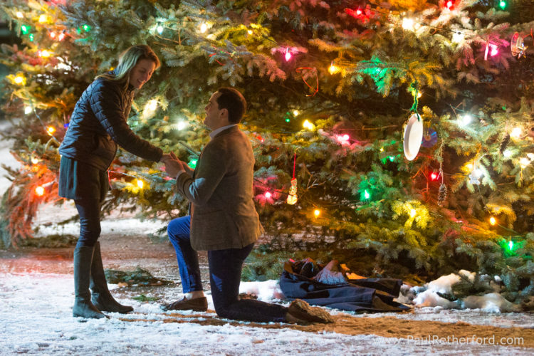 Harbor Springs Christmas Surprise Engagement Photography