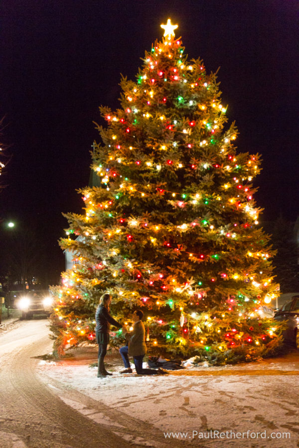 Harbor Springs Christmas Surprise Engagement Photography