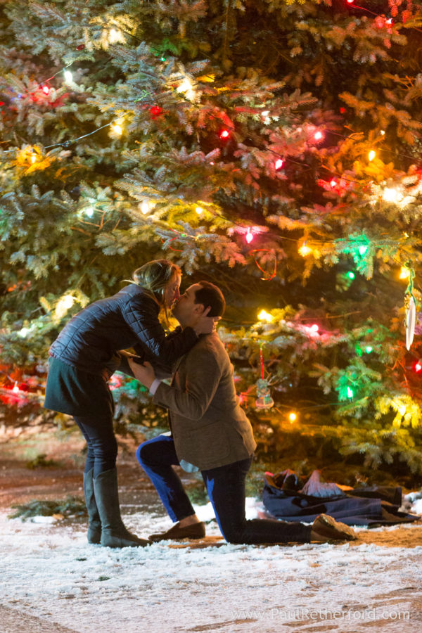 Harbor Springs Christmas Surprise Engagement Photography