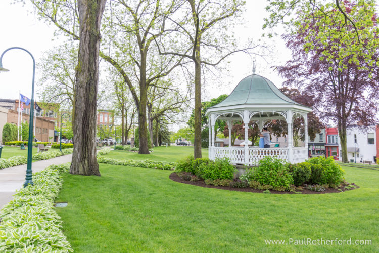 Surprise Engagement Petoskey Michigan Gazebo Pennsylvania Park Photography