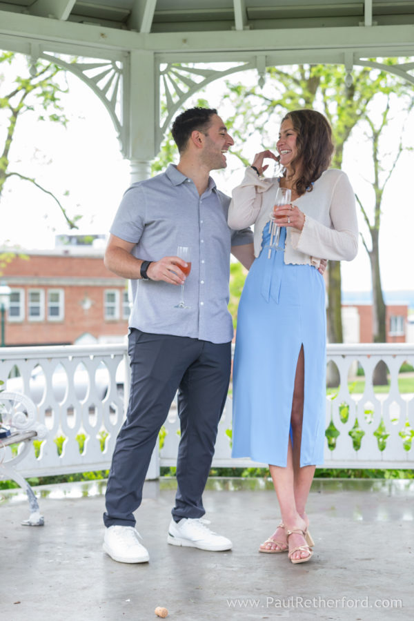 Surprise Engagement Petoskey Michigan Gazebo Pennsylvania Park Photography