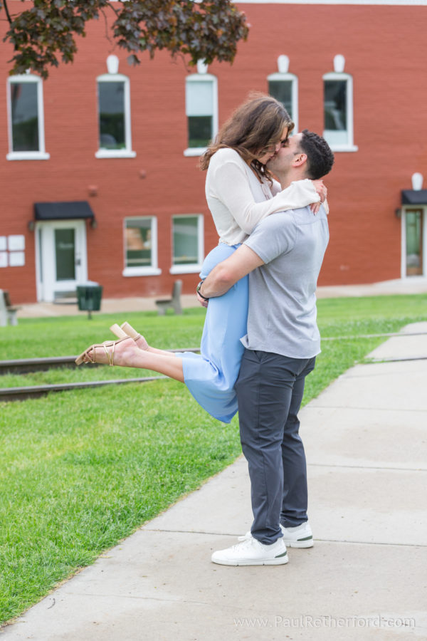 Surprise Engagement Petoskey Michigan Gazebo Pennsylvania Park Photography