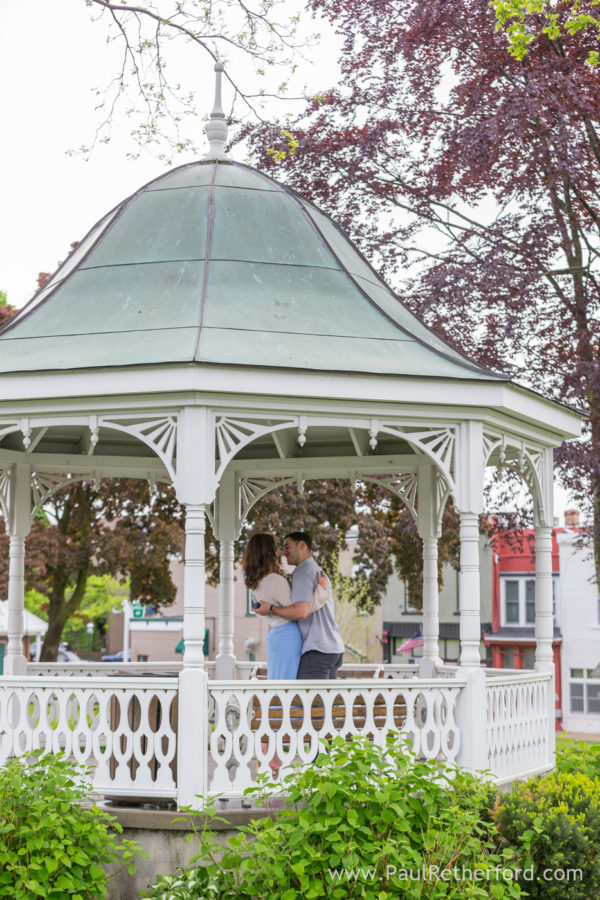 Surprise Engagement Petoskey Michigan Gazebo Pennsylvania Park Photography