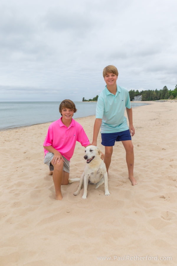 Harbor Springs family photography Lake Michigan shoreline outdoor photo
