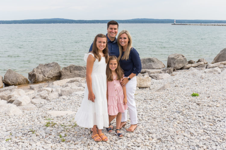 Petoskey family photography Northern Michigan bayfront park session