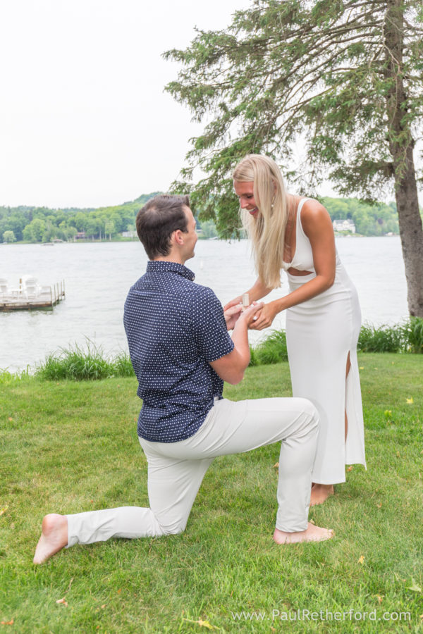Walloon Lake surprise Engagement Photography Northern Michigan Photographer