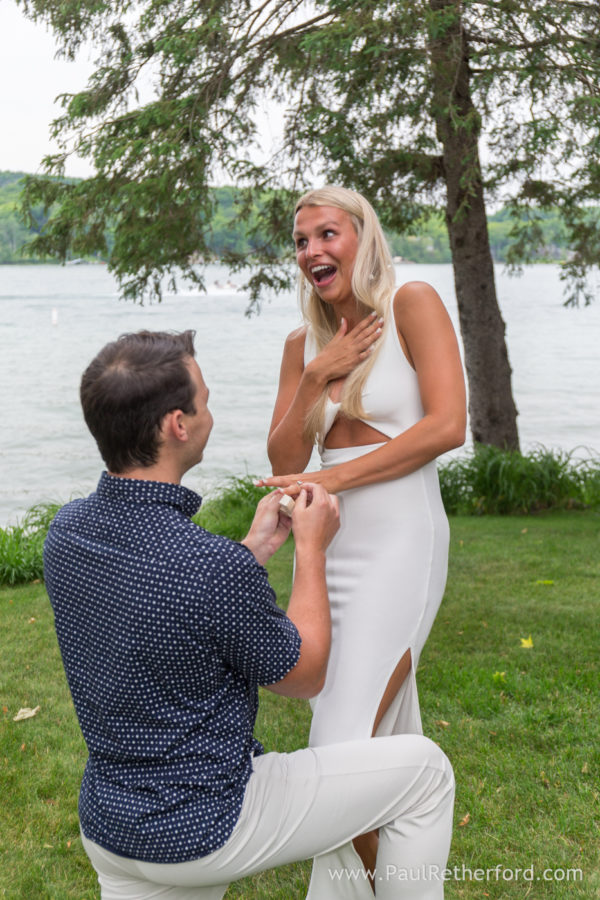 Walloon Lake surprise Engagement Photography Northern Michigan Photographer