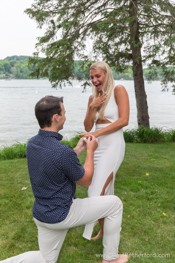 Walloon Lake surprise Engagement Photography Northern Michigan Photographer