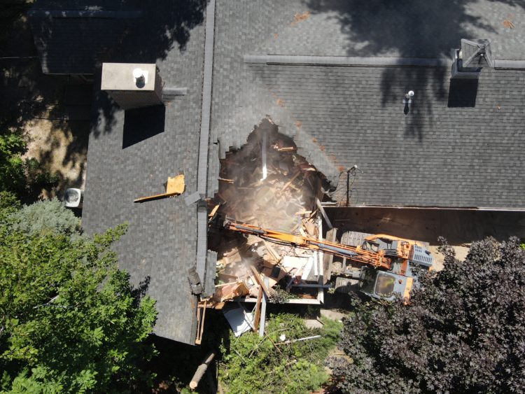 Construction demolition photography aerial drone video Northern Michigan