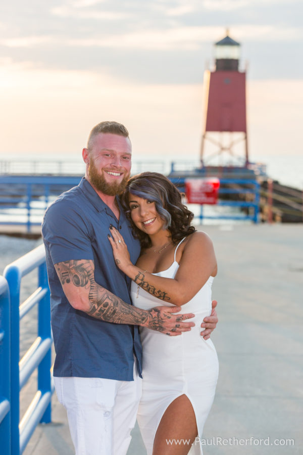 Charlevoix Northern Michigan Engagement Photography Lake Michigan
