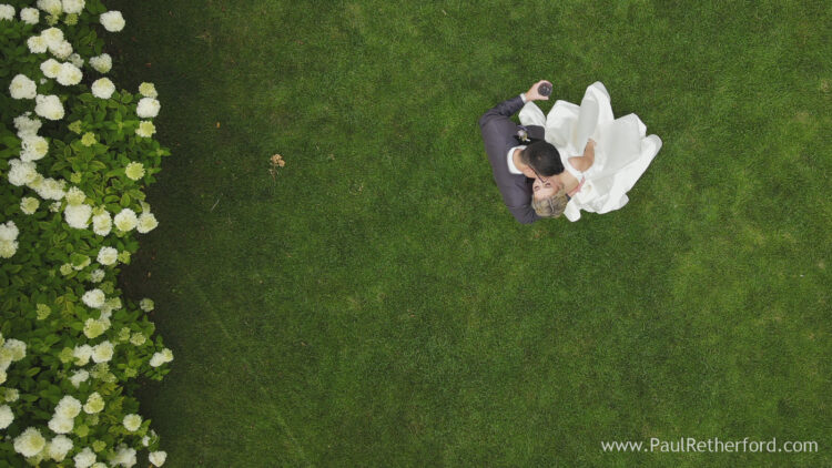 aerial drone wedding photo boyne mountain