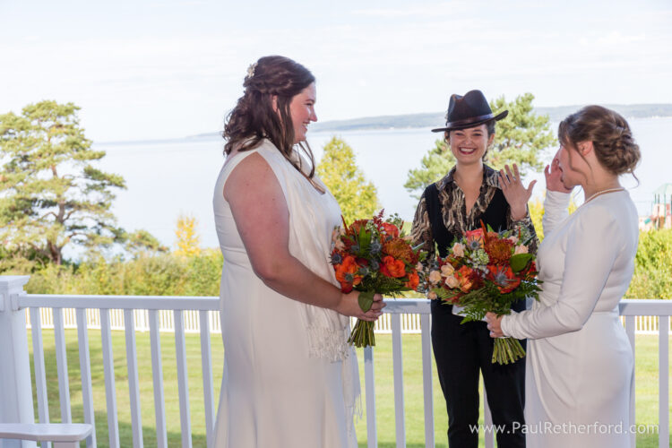 Bay Harbor cliffs intimate Wedding Photography fall Northern Michigan