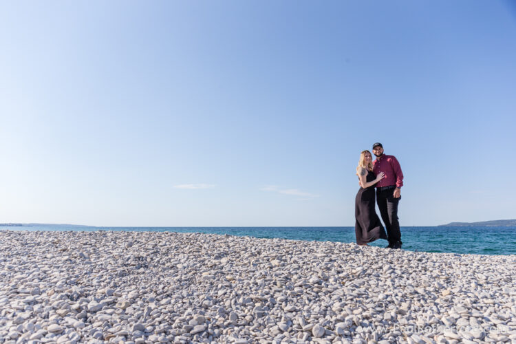 Surprise Engagement Petoskey Northern Michigan breakwall lighthouse Bayfront Park Photography
