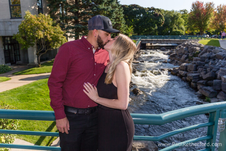 Surprise Engagement Petoskey Northern Michigan breakwall lighthouse Bayfront Park Photography