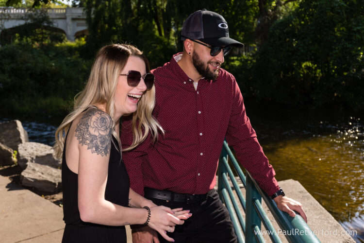 Surprise Engagement Petoskey Northern Michigan breakwall lighthouse Bayfront Park Photography