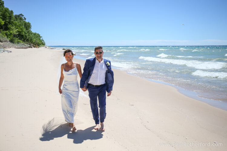 Northern Michigan Outdoor Wedding Photography Cross Village Beach Photographer