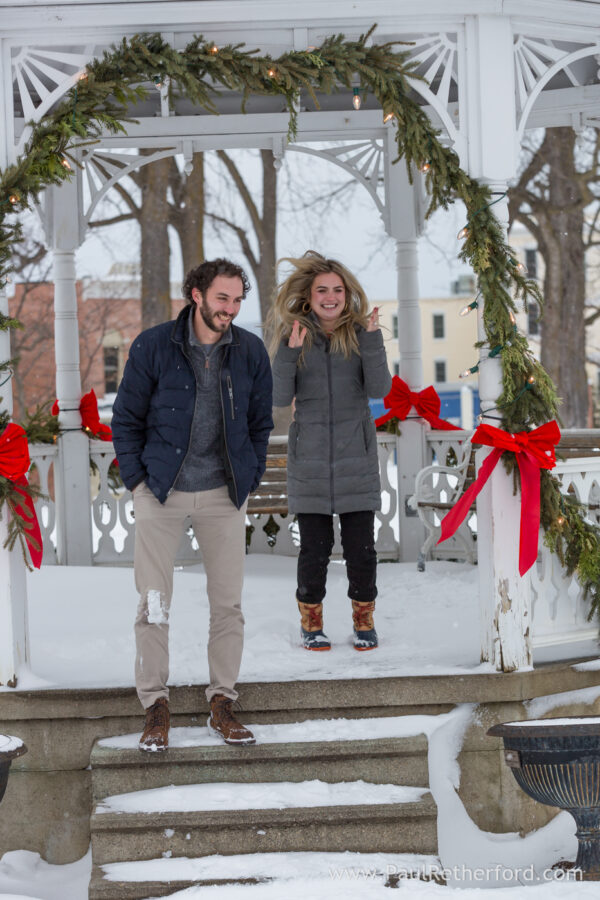Winter engagement photography Petoskey Northern Michigan outdoor