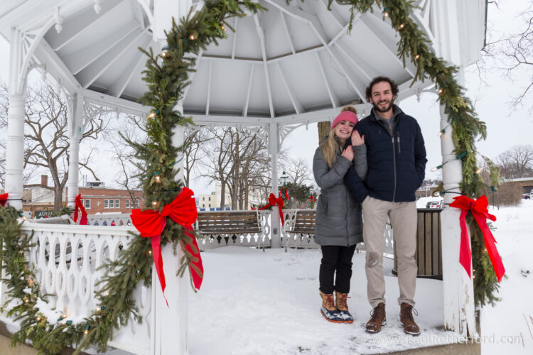 Winter engagement photography Petoskey Northern Michigan outdoor
