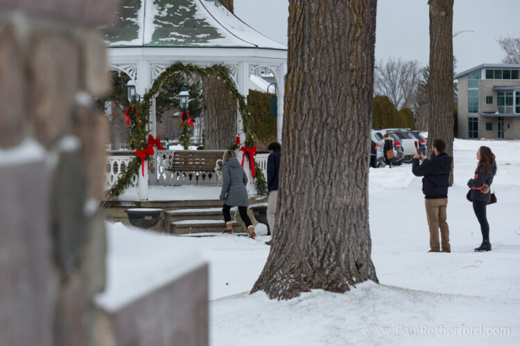 Winter engagement photography Petoskey Northern Michigan outdoor