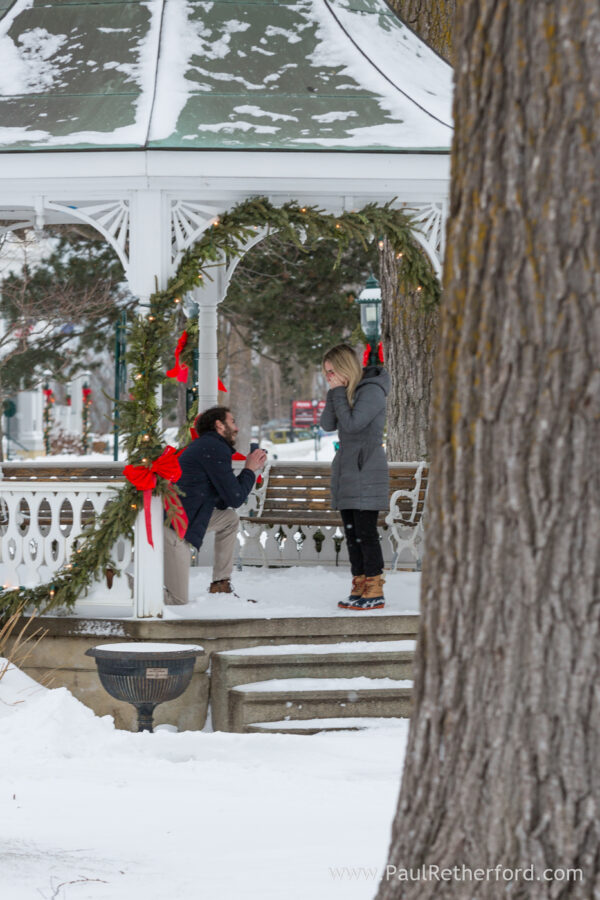 Winter engagement photography Petoskey Northern Michigan outdoor
