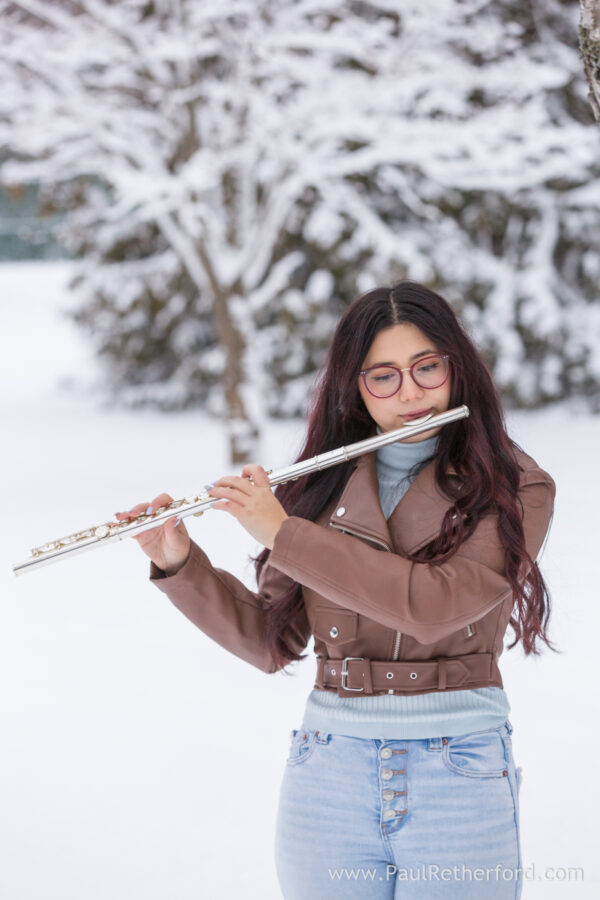 Winter snow senior high school photography Petoskey Northern Michigan