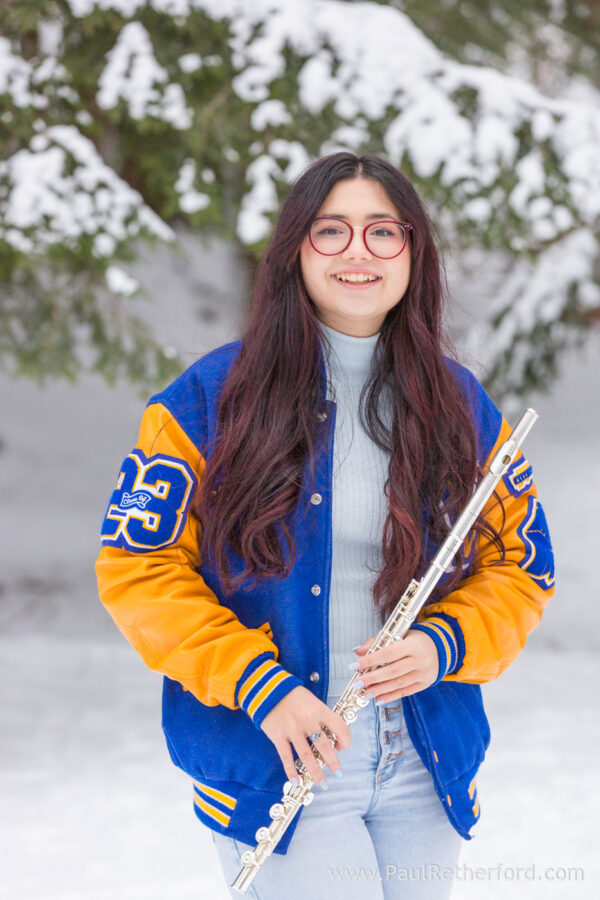 Winter snow senior high school photography Petoskey Northern Michigan