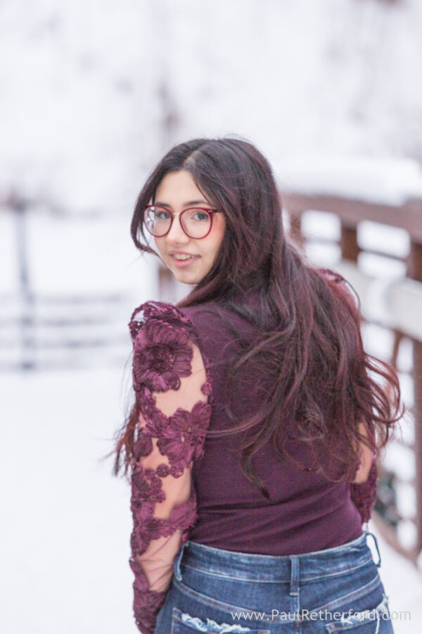 Winter snow senior high school photography Petoskey Northern Michigan