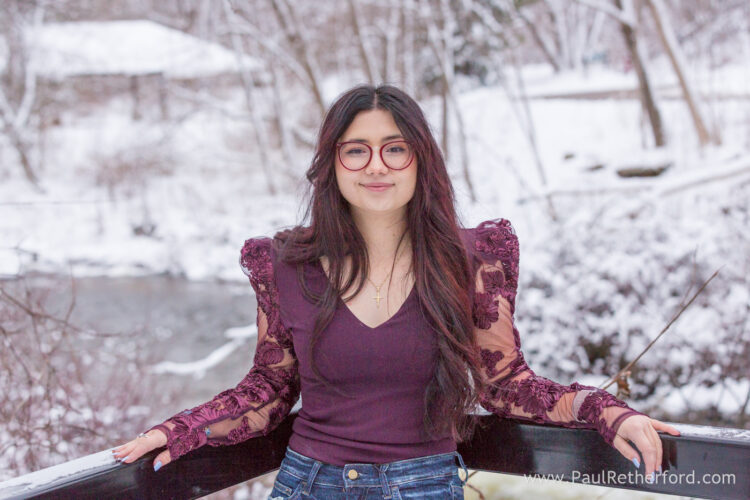 Winter snow senior high school photography Petoskey Northern Michigan