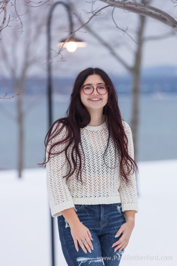 Winter snow senior high school photography Petoskey Northern Michigan